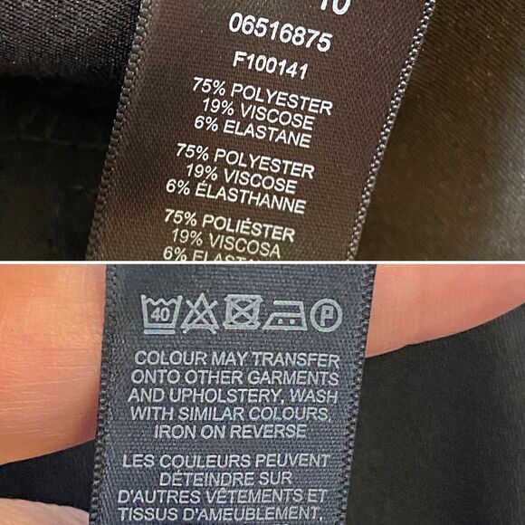 NWT Asos Black Pleated High Rise Dress Ankle Pant Women Sz 10 Tapered Pockets - Picture 9 of 12